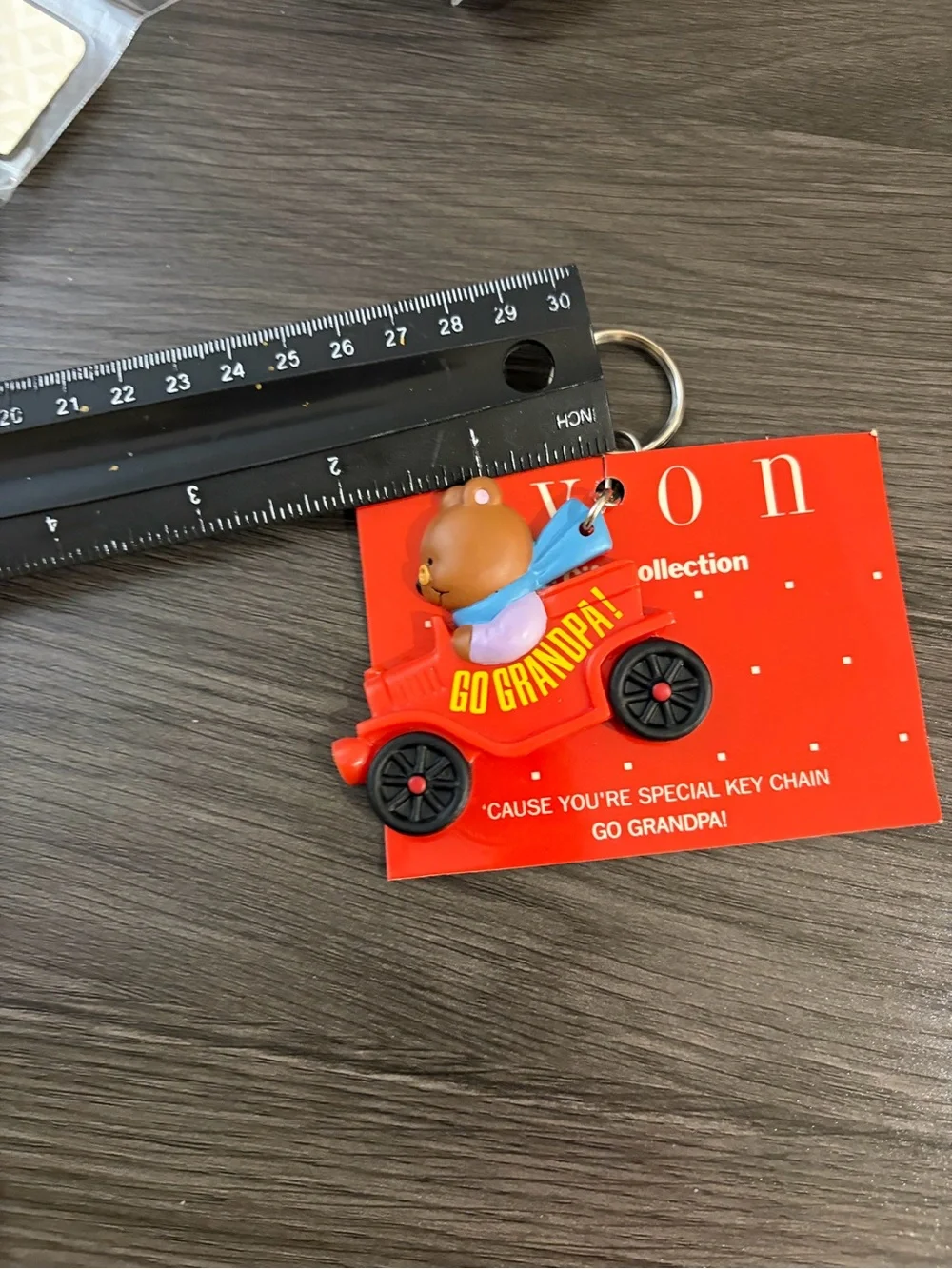 Go Grandpa! Red Bear Car Keychain – Kid Toy Accessory